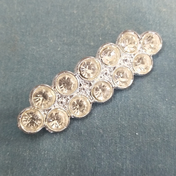 Vtg Rhinestone Bar Pin - Picture 1 of 5